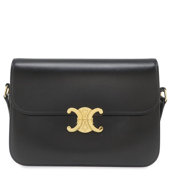 セリーヌ CELINE クラシック トリオンフ ブラック カーフ ショルダー