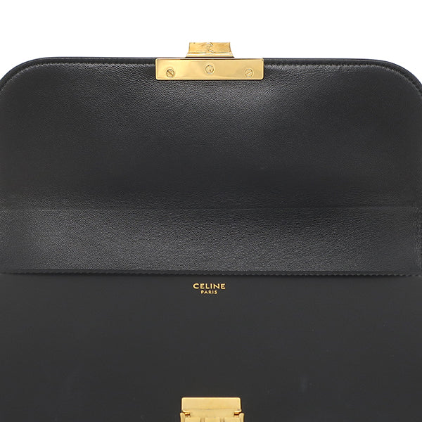 セリーヌ CELINE クラシック トリオンフ ブラック カーフ ショルダー