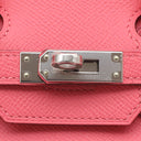 エルメス HERMES バーキン25 ローズアザレ ヴォーエプソン ハンドバッグ シルバー金具 ピンク PO品