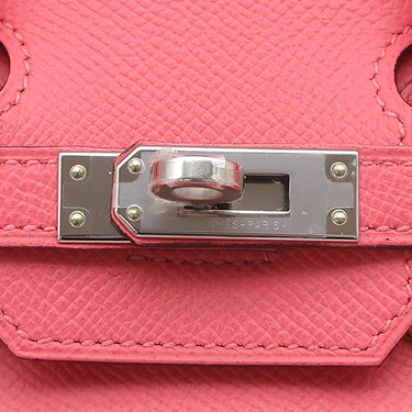 エルメス HERMES バーキン25 ローズアザレ ヴォーエプソン ハンドバッグ シルバー金具 ピンク PO品