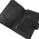 エルメス HERMES ジュラ ブラック リザード 二つ折り財布 ゴールド金具 黒