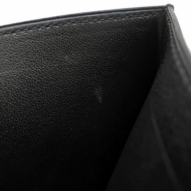 エルメス HERMES ジュラ ブラック リザード 二つ折り財布 ゴールド金具 黒