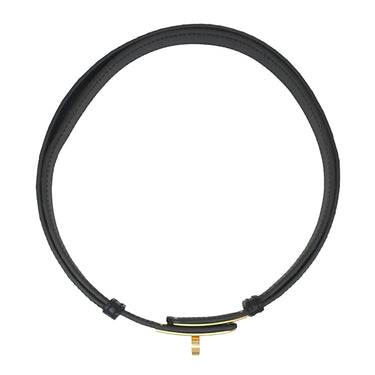 エルメス HERMES ケリー 18 ブラック アリゲーターマット ベルト ゴールド金具 ノワール 黒