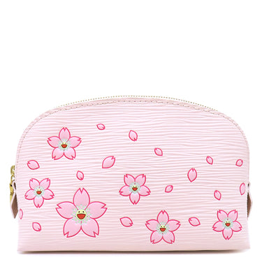 ルイヴィトン LOUIS VUITTON LV×TM ポシェット コスメティック PM M14052 ピンク エピレザー ポーチ ゴールド金具 チェリーブロッサム 桜 化粧ポーチ