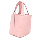 エルメス HERMES ピコタンロック 18 PM ローズサクラ トリヨンクレマンス ハンドバッグ シルバー金具 ピンク