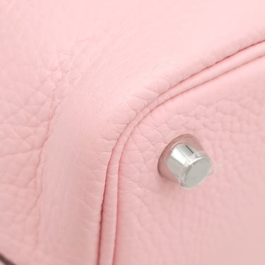 エルメス HERMES ピコタンロック 18 PM ローズサクラ トリヨンクレマンス ハンドバッグ シルバー金具 ピンク