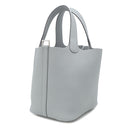 エルメス HERMES ピコタンロック PM 18 グリパンタン トリヨンクレマンス ハンドバッグ シルバー金具 新品 未使用 グレー 2025年製