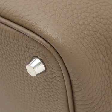 エルメス HERMES ピコタンロック 18 PM エトゥープ トリヨンクレマンス ハンドバッグ シルバー金具 グレージュ 2025年製