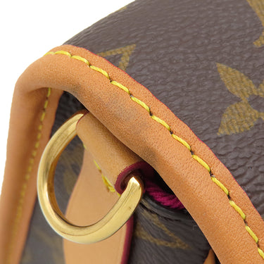 ルイヴィトン LOUIS VUITTON ディアヌ M46049 フューシャ モノグラムキャンバス 2WAYバッグ ゴールド金具 茶 ピンク ハンドバッグ ショルダー