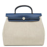 エルメス HERMES エールバッグPM 31 ネイビー×ナチュラル トワルオフィシエ トワルアッシュ ヴァッシュハンター ショルダーバッグ シルバー金具 紺 ベージュ