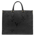 ルイヴィトン LOUIS VUITTON オンザゴー GM M44925 ブラック モノグラムアンプラント トートバッグ ゴールド金具 黒 肩掛け ショルダーバッグ