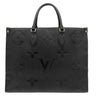 ルイヴィトン LOUIS VUITTON オンザゴー GM M44925 ブラック モノグラムアンプラント トートバッグ ゴールド金具 黒 肩掛け ショルダーバッグ