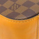 ルイヴィトン LOUIS VUITTON サンタモニカ N40178 サフラン ダミエキャンバス レザー ショルダーバッグ ゴールド金具 茶 黄 LVロゴ