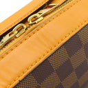 ルイヴィトン LOUIS VUITTON サンタモニカ N40178 サフラン ダミエキャンバス レザー ショルダーバッグ ゴールド金具 茶 黄 LVロゴ