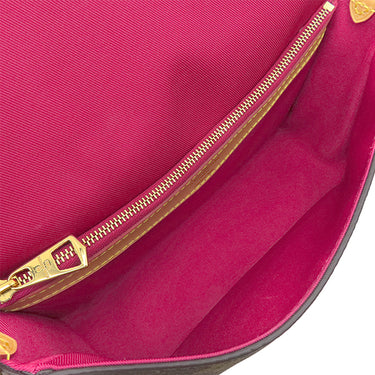 ルイヴィトン LOUIS VUITTON ディアヌ M46049 フューシャ モノグラムキャンバス 2WAYバッグ ゴールド金具 茶 ピンク ハンドバッグ ショルダー