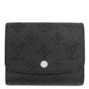 ルイヴィトン LOUIS VUITTON ポルトフォイユ イリス コンパクト M62540 ノワール モノグラムマヒナ 二つ折り財布 シルバー金具 黒