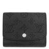 ルイヴィトン LOUIS VUITTON ポルトフォイユ イリス コンパクト M62540 ノワール モノグラムマヒナ 二つ折り財布 シルバー金具 黒