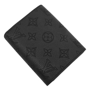ルイヴィトン LOUIS VUITTON ポルトフォイユ イリス コンパクト M62540 ノワール モノグラムマヒナ 二つ折り財布 シルバー金具 黒