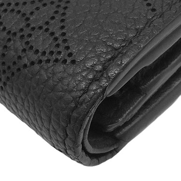 ルイヴィトン LOUIS VUITTON ポルトフォイユ イリス コンパクト M62540 ノワール モノグラムマヒナ 二つ折り財布 シルバー金具 黒