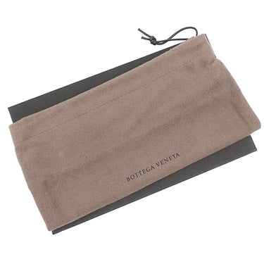 ボッテガヴェネタ BOTTEGA VENETA イントレチャート ラウンドファスナー ブラック レザー 長財布 ガンメタル金具 黒