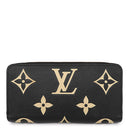 ルイヴィトン LOUIS VUITTON ジッピー ウォレット M80481 ブラック×ベージュ レザー バイカラーモノグラムアンプラントレザー 長財布 ゴールド金具 黒 ラウンドファスナー 小銭入れ