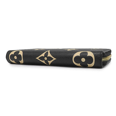 ルイヴィトン LOUIS VUITTON ジッピー ウォレット M80481 ブラック×ベージュ レザー バイカラーモノグラムアンプラントレザー 長財布 ゴールド金具 黒 ラウンドファスナー 小銭入れ