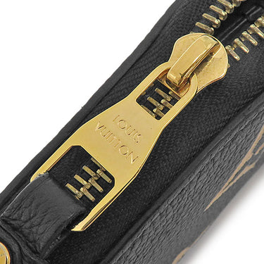 ルイヴィトン LOUIS VUITTON ジッピー ウォレット M80481 ブラック×ベージュ レザー バイカラーモノグラムアンプラントレザー 長財布 ゴールド金具 黒 ラウンドファスナー 小銭入れ