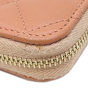 シャネル CHANEL マトラッセ コンパクトウォレット A80481 サーモンピンク ラムスキン コインケース ゴールド金具 ココマーク ミニ財布