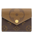 ルイヴィトン LOUIS VUITTON ポルトフォイユ ゾエ M80725 モノグラムジャイアントリバース モノグラムキャンバス モノグラムジャイアントリバース 三つ折り財布 ゴールド金具 コンパクト