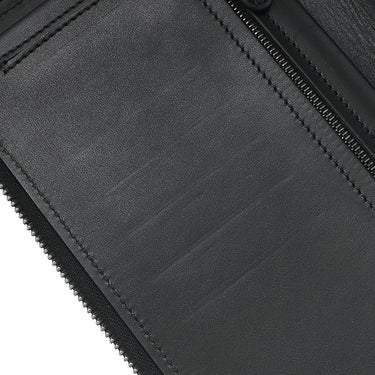 ボッテガヴェネタ BOTTEGA VENETA イントレチャート ラウンドファスナー 169730 ブラック レザー 長財布 シルバー金具 黒 ラウンドジップ オーガナイザー クラッチ