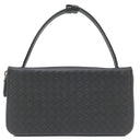ボッテガヴェネタ BOTTEGA VENETA イントレチャート ラウンドファスナー 169730 ブラック レザー 長財布 シルバー金具 黒 ラウンドジップ オーガナイザー クラッチ