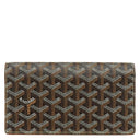 ゴヤール GOYARD リシュリュー ウォレット ブラック×ブラウン レザー ゴヤールディンキャンバス ヴォーゼルカーフスキン 長財布 シルバー金具 ヘリンボーン バイカラー 黒 茶