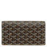 ゴヤール GOYARD リシュリュー ウォレット ブラック×ブラウン レザー ゴヤールディンキャンバス ヴォーゼルカーフスキン 長財布 シルバー金具 ヘリンボーン バイカラー 黒 茶