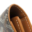 ゴヤール GOYARD リシュリュー ウォレット ブラック×ブラウン レザー ゴヤールディンキャンバス ヴォーゼルカーフスキン 長財布 シルバー金具 ヘリンボーン バイカラー 黒 茶