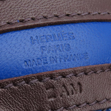 エルメス HERMES ジージー サバンナ ブルーフランス×ルージュセリエ×テールバテュー アニョーミロ バッグチャーム 青 茶 オレンジ シマウマ