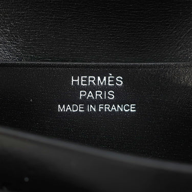 エルメス HERMES ベアンコンパクト モノクローム ブラック ボックスカーフ 二つ折り財布 ブラック金具 黒 ソーブラック