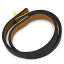 エルメス HERMES ミニ ケリードゥブルトゥール ブラック ヴォースイフト GP T1 ブレスレット ゴールド金具 黒 2重 2連 レザーブレス