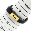 エルメス HERMES ミニ ケリードゥブルトゥール ブラック ヴォースイフト GP T1 ブレスレット ゴールド金具 黒 2重 2連 レザーブレス