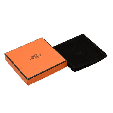 エルメス HERMES リヴァル ドゥブルトゥール ブルーパオン ヴォーエプソン GP 14037 ブレスレット シルバー金具 ブルーグリーン 二重 二連 スタッズ