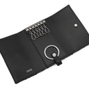 クリスチャン・ディオール Christian Dior ディオール オブリーク ジャカード 2ESKH281YSE_H03E ブラック コットンキャンバス カーフ キーケース ガンメタル金具 6連 6本