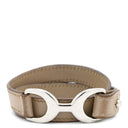エルメス HERMES パバン ベージュ ヴォースイフト メタル 14037 ブレスレット シルバー金具 グレージュ 2重 2連 レザーブレス
