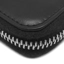 サンローラン SAINT LAURENT タイニーカサンドラ ラウンドファスナー ブラック レザー 長財布 シルバー金具 黒 ラウンドジップ