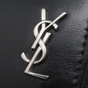 サンローラン SAINT LAURENT タイニーカサンドラ ラウンドファスナー ブラック レザー 長財布 シルバー金具 黒 ラウンドジップ