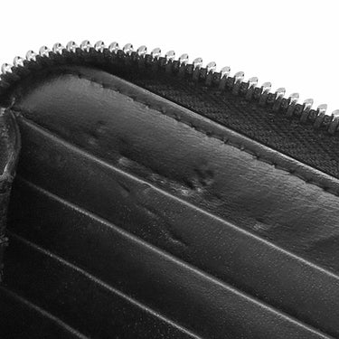 サンローラン SAINT LAURENT タイニーカサンドラ ラウンドファスナー ブラック レザー 長財布 シルバー金具 黒 ラウンドジップ