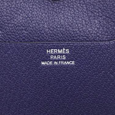 エルメス HERMES インザループ コインケース ネイビー系 シェーブル コインケース シルバー金具 紺 小銭入れ