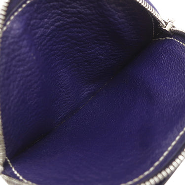 エルメス HERMES インザループ コインケース ネイビー系 シェーブル コインケース シルバー金具 紺 小銭入れ