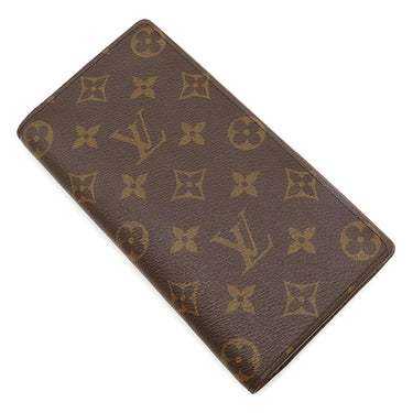 ルイヴィトン LOUIS VUITTON ポルトフォイユ ブラザ M66540 モノグラム モノグラムキャンバス 長財布 ゴールド金具 茶 二つ折り