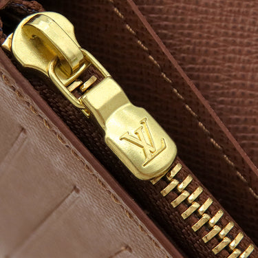 ルイヴィトン LOUIS VUITTON ポルトフォイユ ブラザ M66540 モノグラム モノグラムキャンバス 長財布 ゴールド金具 茶 二つ折り