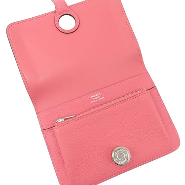 エルメス HERMES ドゴン コンパクト ローズアザレ エバーカラー 二つ折り財布 シルバー金具 コンパクトウォレット