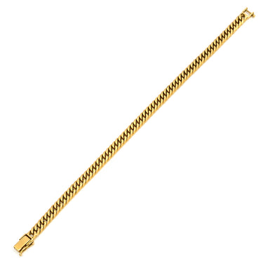 喜平 KIHEI K18 18金 20.5cm 20.2g 6面 ダブル Ｗ イエローゴールド K18YG ブレスレット 造幣局検定マーク ※ショッピングローン対応していません